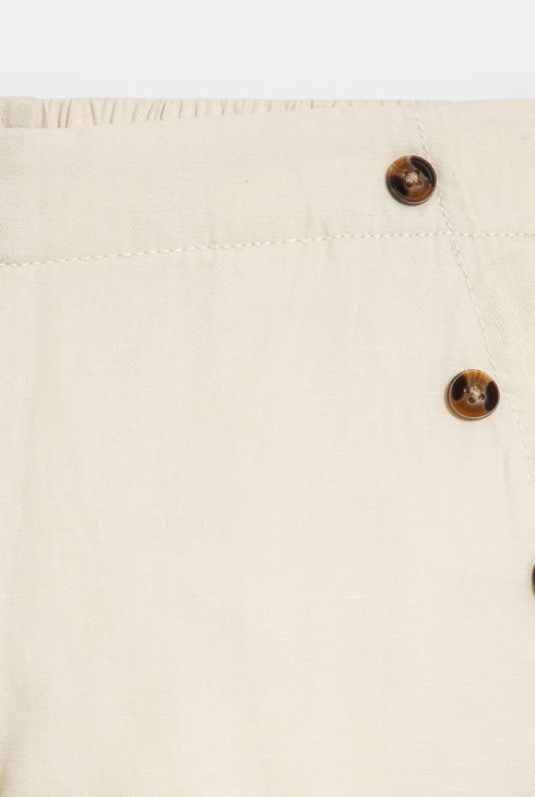 Bež hlače z naramnicami za dekleta 2