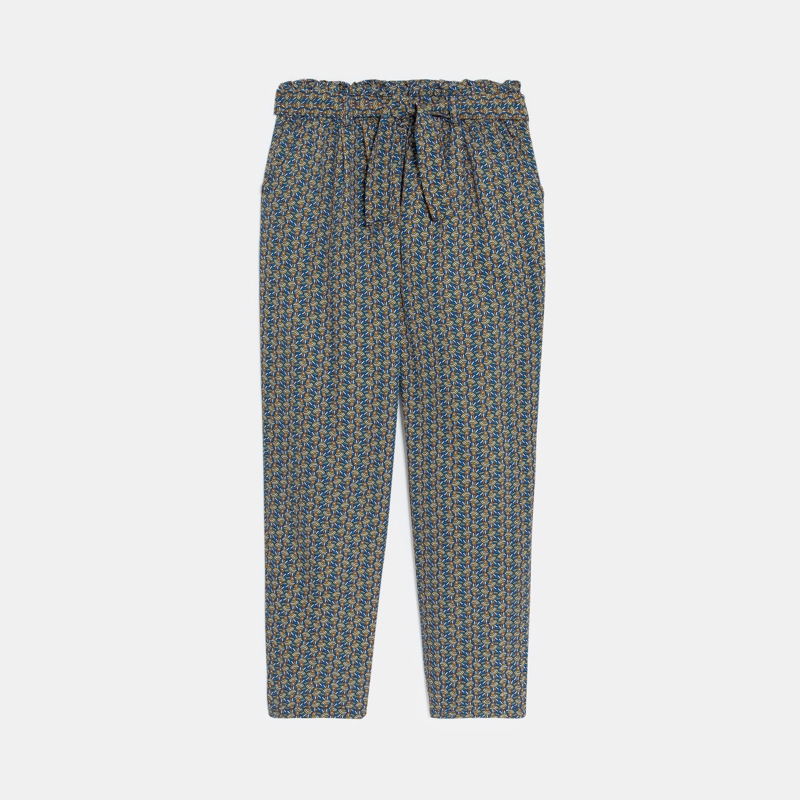 Bedruckte Karottenhose in Kaki für Mädchen
