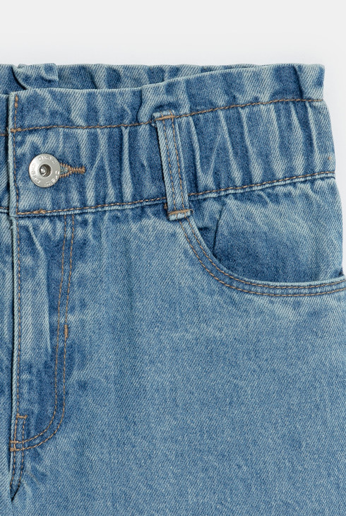 Girl's blue denim Bermuda shorts 2