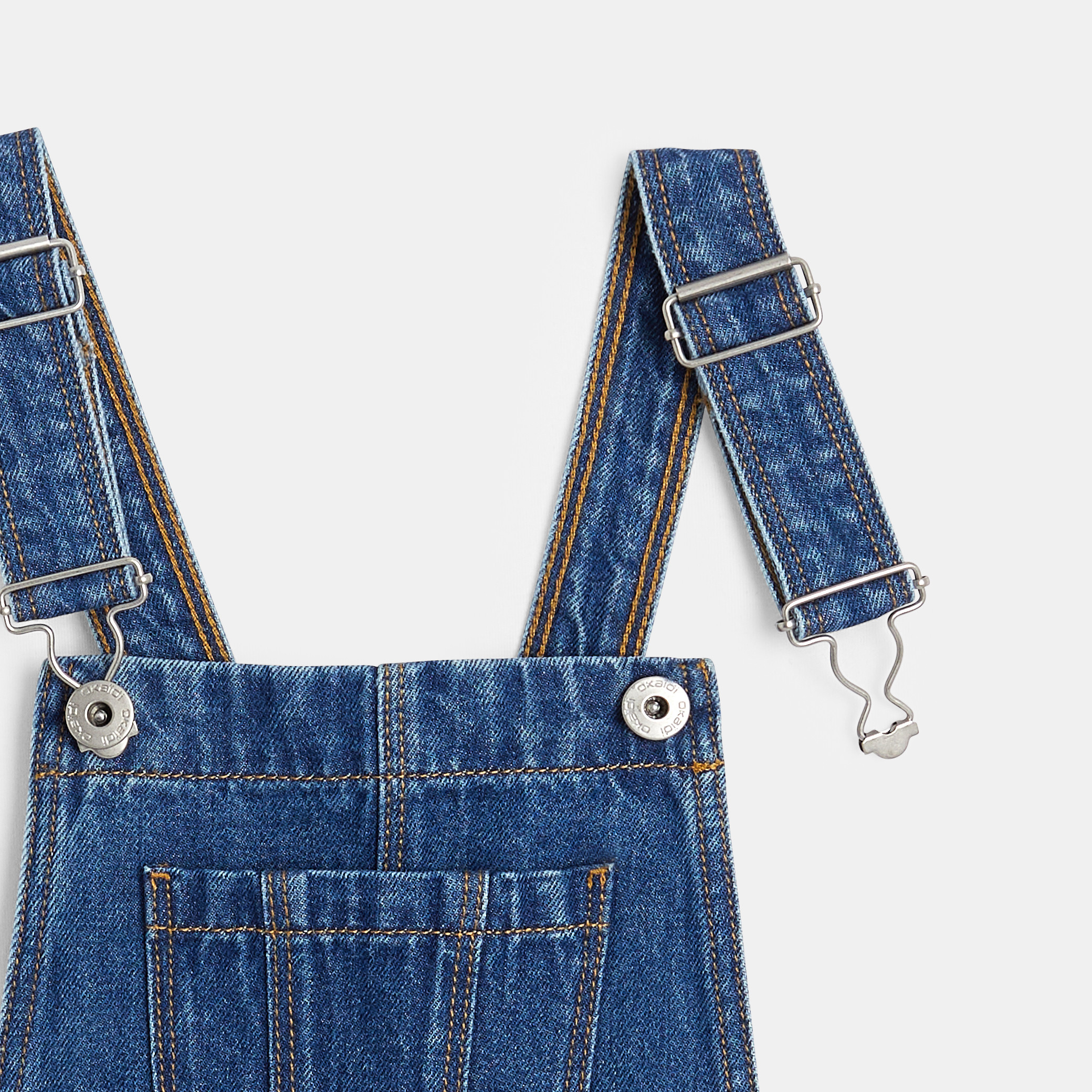Girls blue demin short overalls Okaïdi & Obaïbi