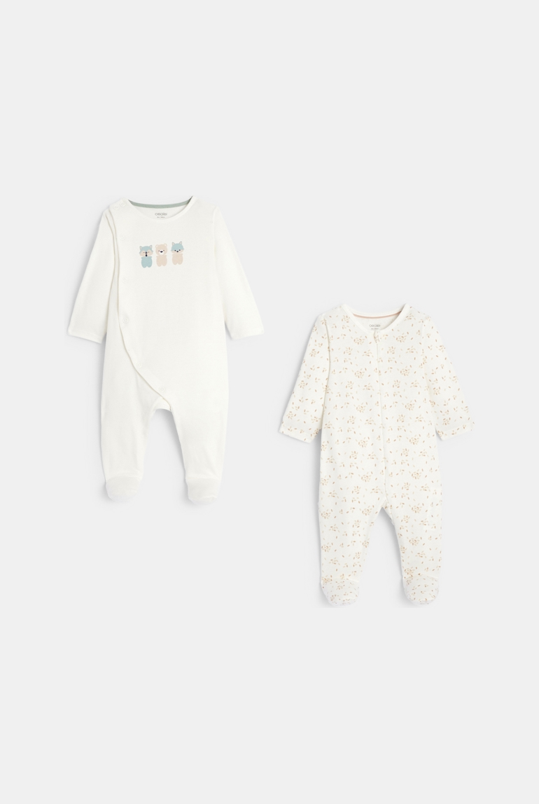 Dors-bien blanc bébé mixte (lot de 2) 1