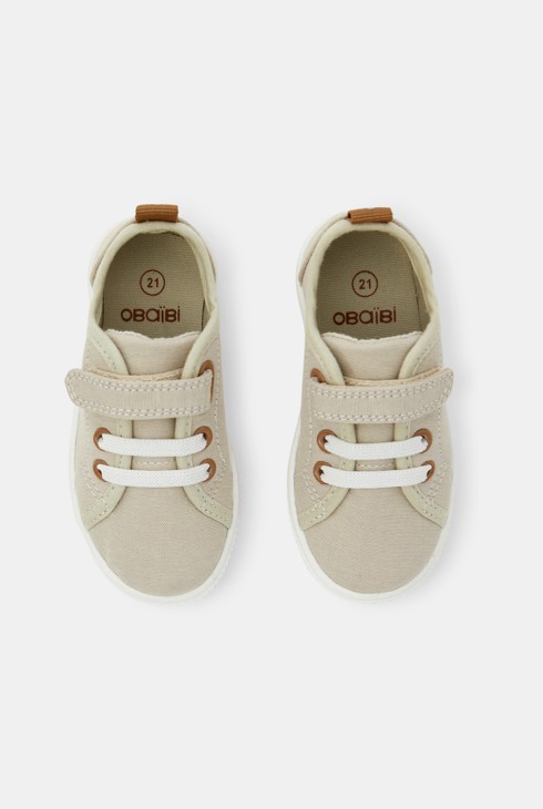 Baby boy's beige canvas shoes 2