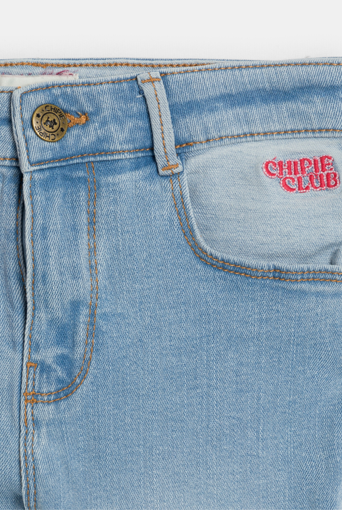 Jean skinny bleu délavé Fille