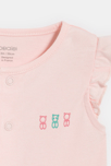 Kort roze pakje met ruches voor babymeisjes (setje van 2) 3