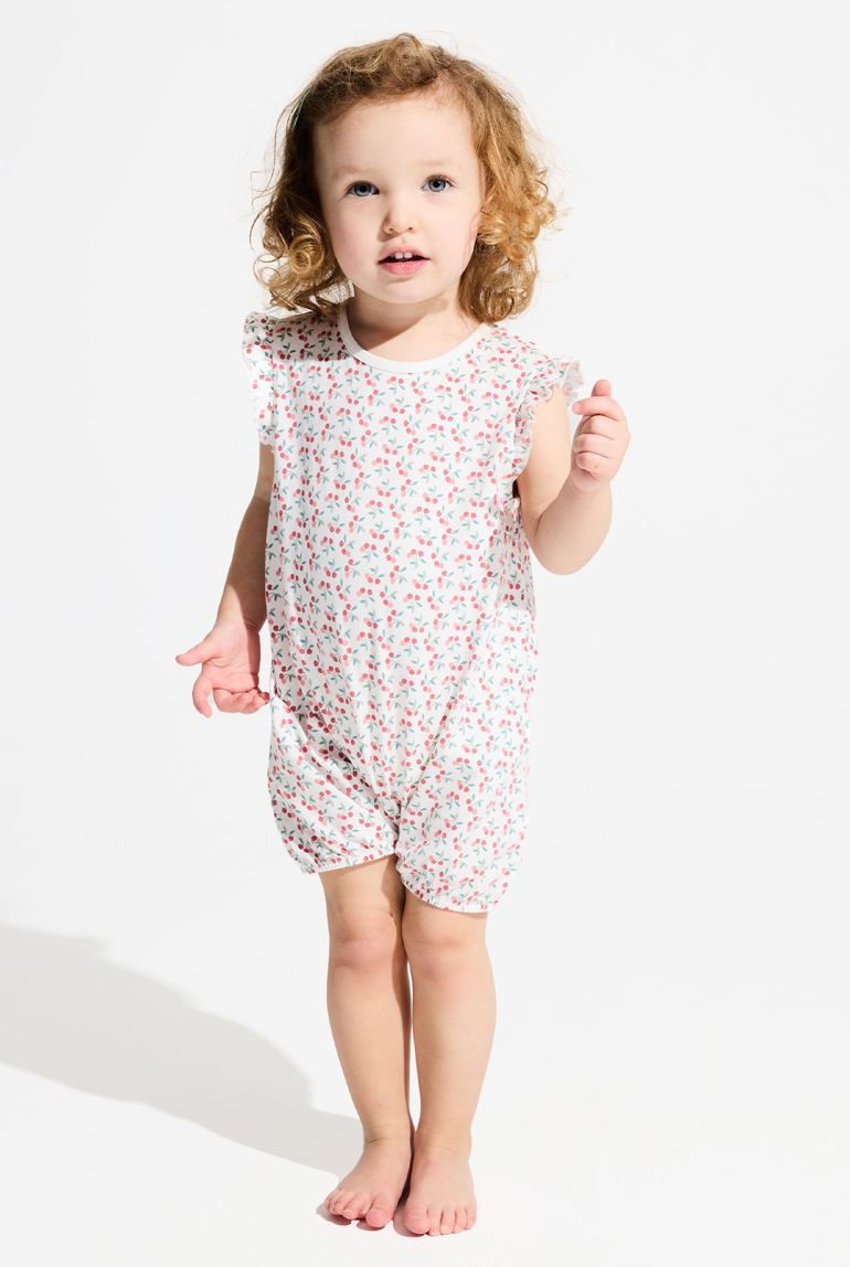 Kort roze pakje met ruches voor babymeisjes (setje van 2) 1