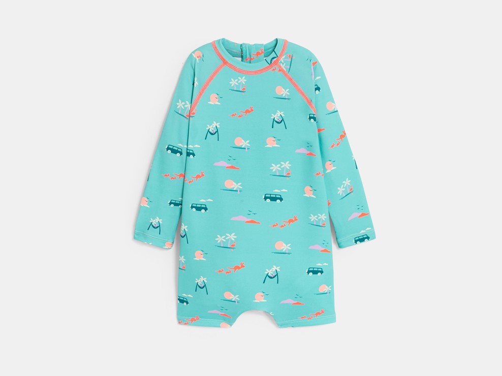 Kort blauw pakje met uv-bescherming voor babyjongens 2