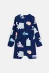 Mono corto antirrayos UV azul bebé niño 2