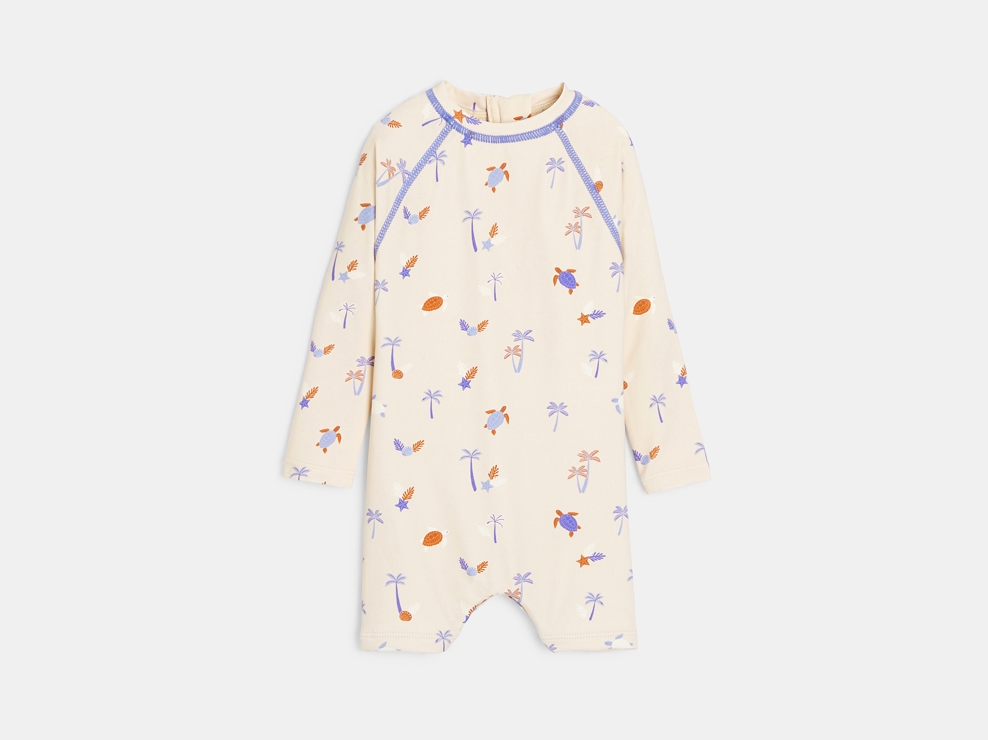 Beige kort pakje met uv-bescherming voor babyjongens 1