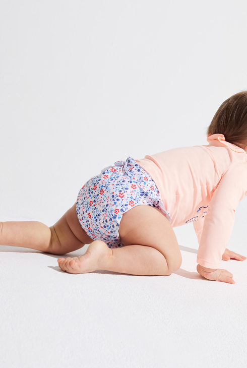 Culotte de bain à volants rose bébé fille (lot de 2) 1