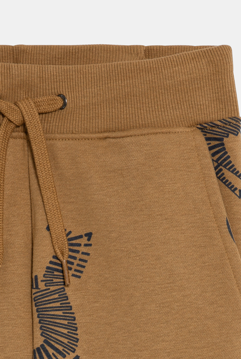 Mit Zebra-Motiv bedruckte braune Jogginghose Jungen