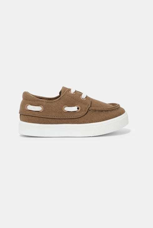 Chaussures chics en toile beige bébé garçon 1