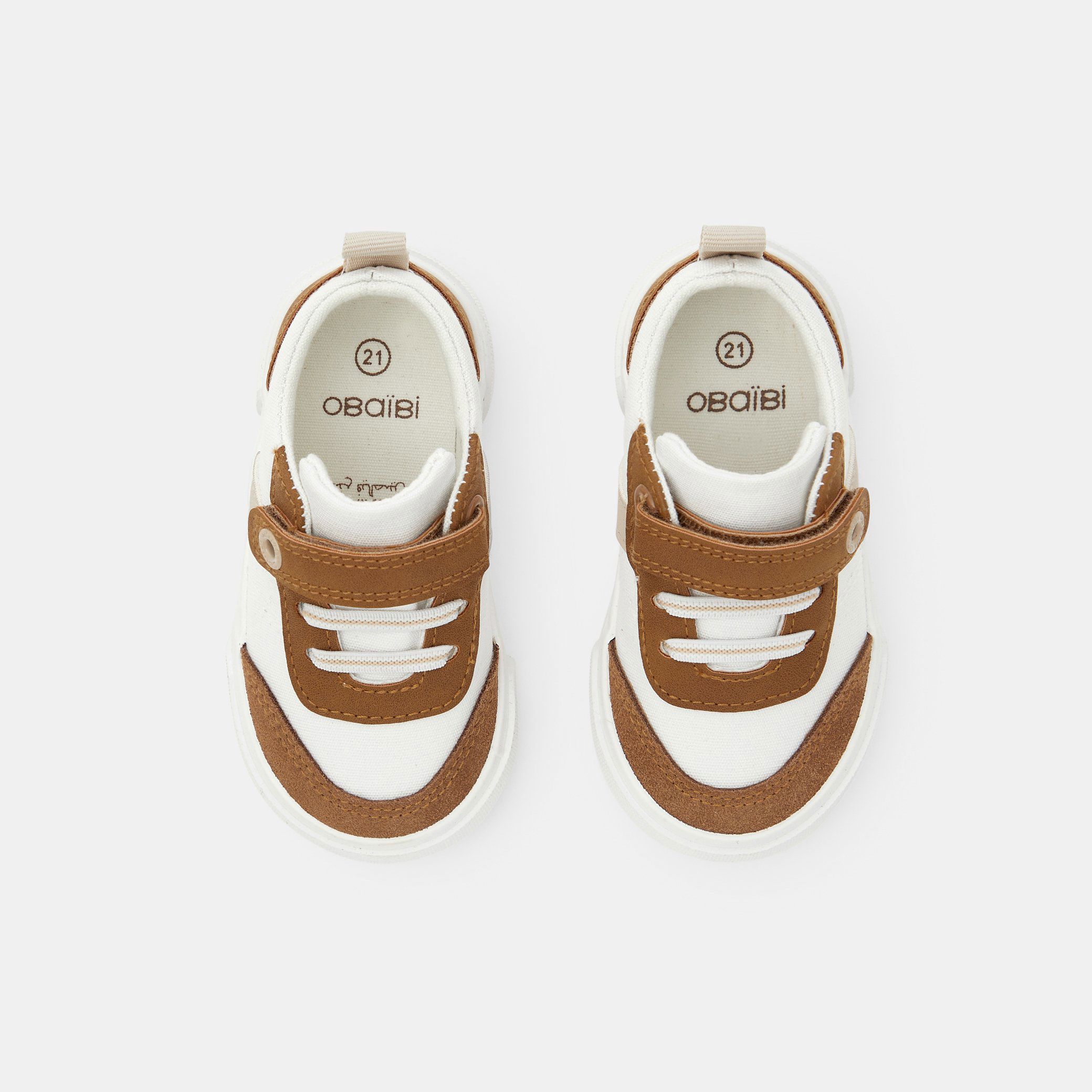 Chaussures toile chic beige bebe garcon Okaidi Obaibi