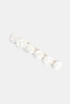 Headband élastique fleuri blanc bébé fille