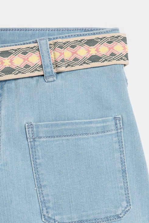 Girls blue demin shorts 2