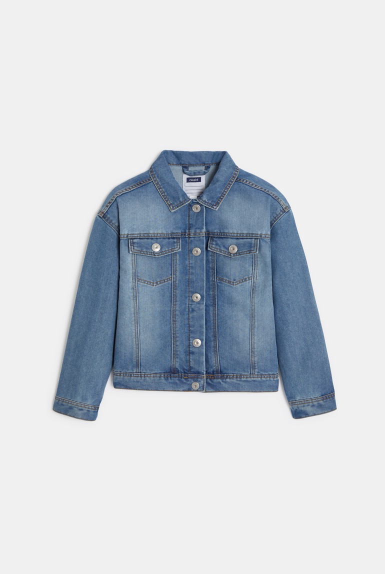 Boys' blue denim jacket Okaïdi & Obaïbi