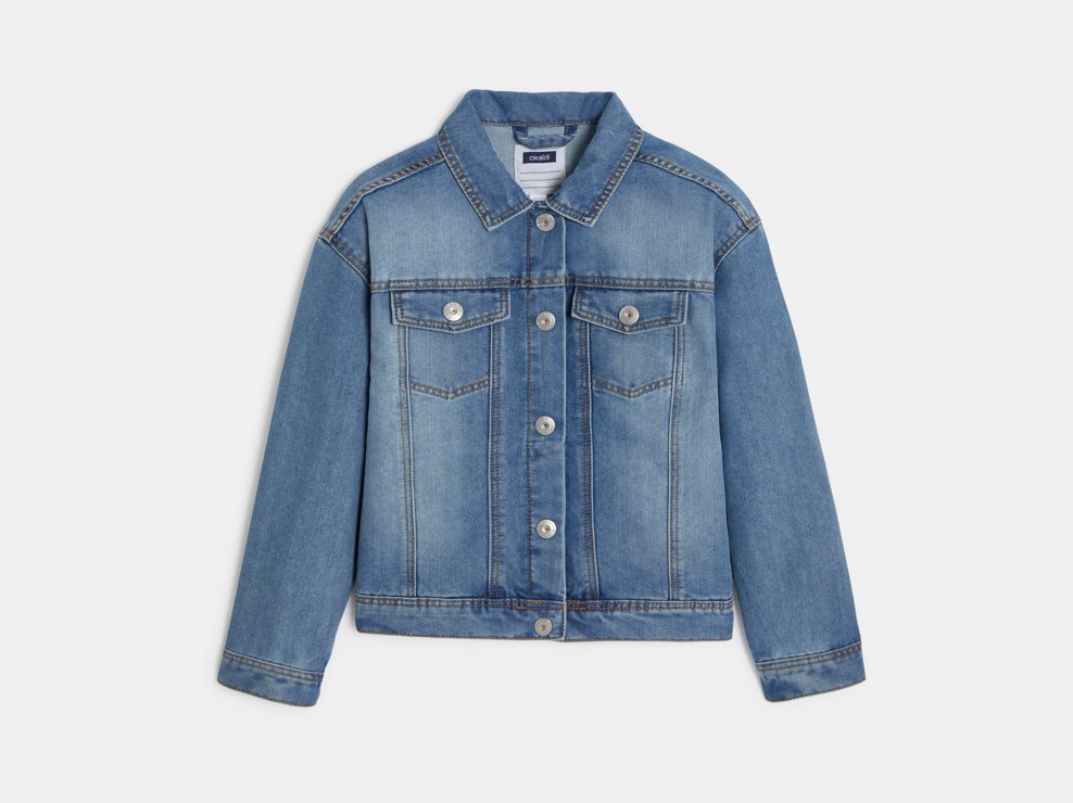 Veste en jean bleu Fille 2