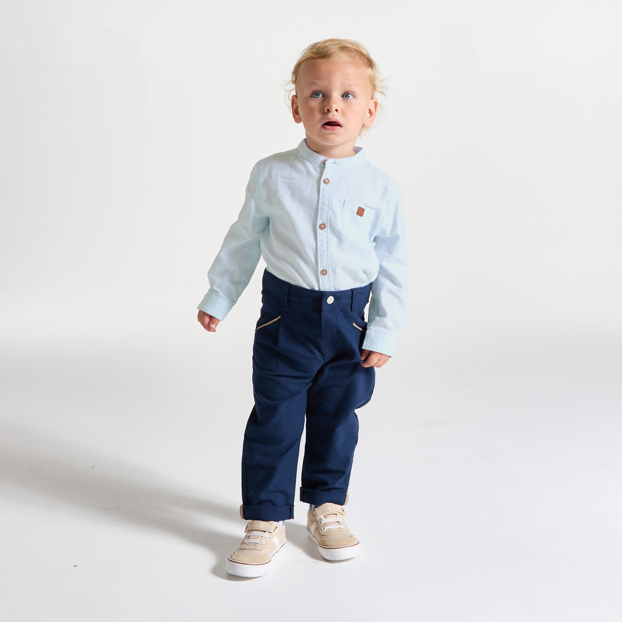 Baby boy's light blue Oxford shirt Okaïdi & Obaïbi