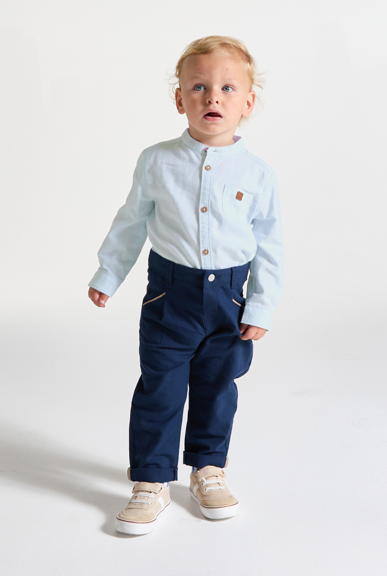 Chemise oxford bleu clair bébé garçon 1