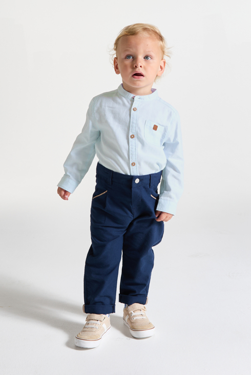 Chemise oxford bleu clair bébé garçon 1