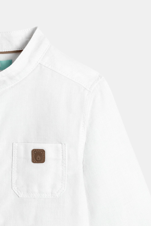 Chemise oxford col mao blanche bébé garçon