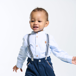 Camisa oxford azul claro bebé niño 1