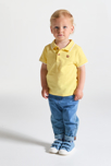 Polo de punto piqué amarillo bebé niño 1