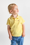 Polo de punto piqué amarillo bebé niño 5