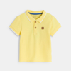 Polo maille piquée jaune bébé garçon