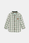 Chemise à carreaux modulable vert bébé garçon