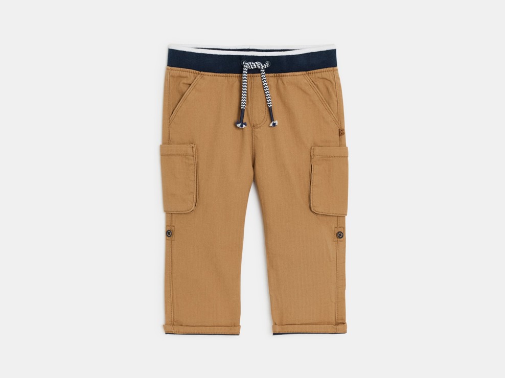 Pantalón cargo marrón bebé niño 2