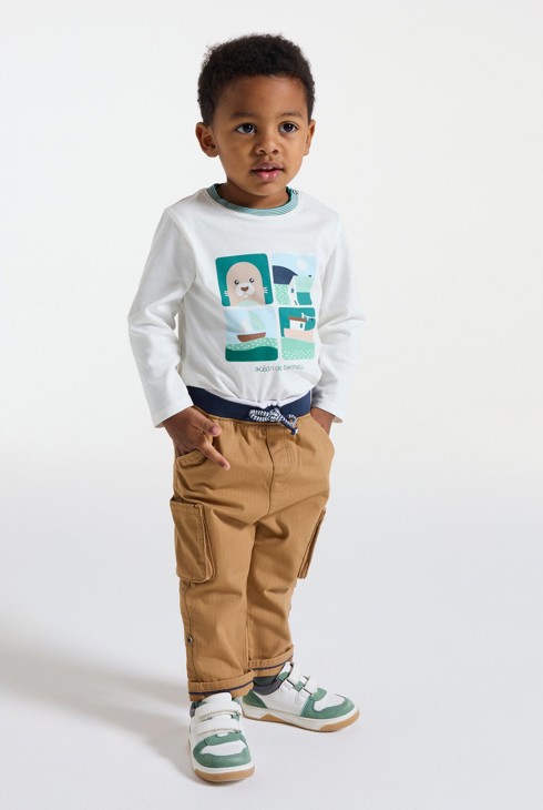 Pantalons cargo marró bebè nen 1