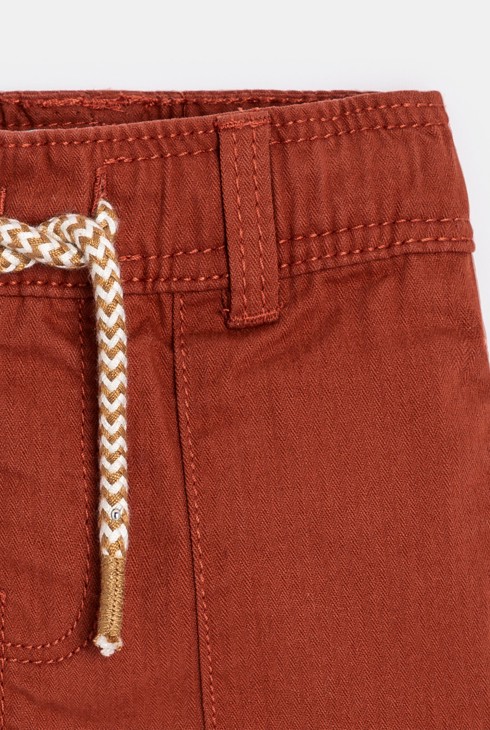 Pantalons curts de cotó amb gira taronja bebè nen 2