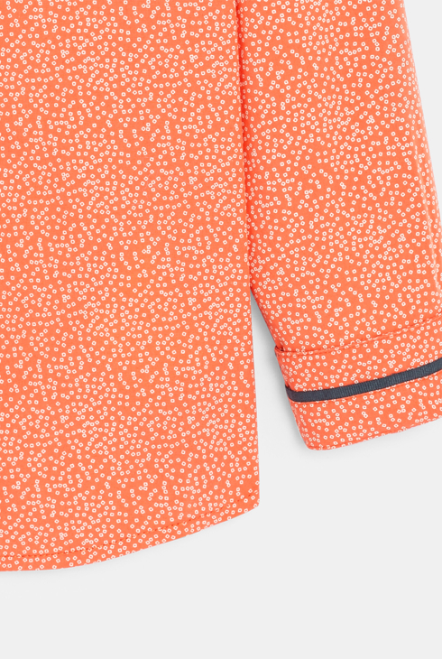Bedrucktes Hemd + orangefarbene Fliege für Jungen