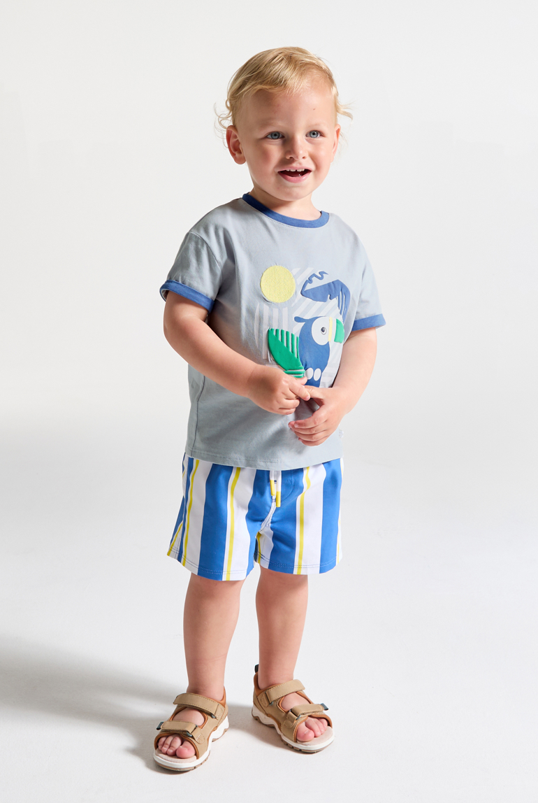 Camiseta animal azul bebé niño 1