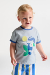 Camiseta animal azul bebé niño 4