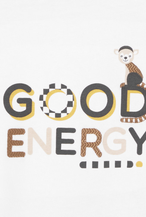 Weißes T-Shirt mit Tieren Kleinkind Junge 2