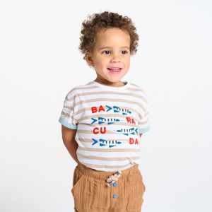 Baby boy's white striped T-shirt 1