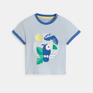 T-shirt animal bleu bébé garçon 1