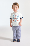 T-shirt crabe blanc bébé garçon 1