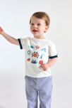 T-shirt crabe blanc bébé garçon 4
