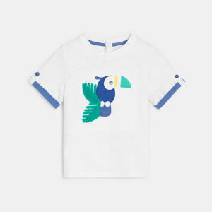 Baby boy's white bird T-shirt 1