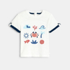 T-shirt crabe blanc bébé garçon