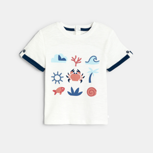 Baby boy's white crab T-shirt 1