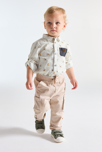 Camisa modulable animales blanco bebé niño 1