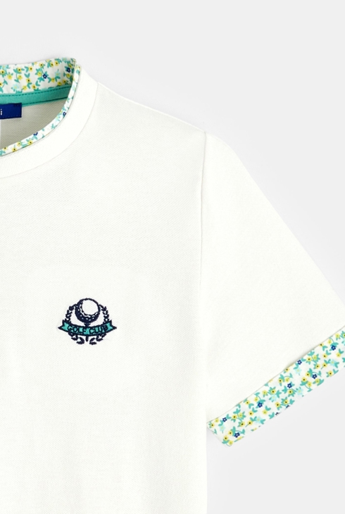 Weißes Kurzarm-Poloshirt für Jungen