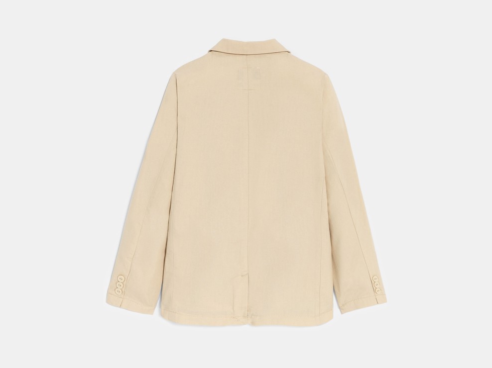 Beige Anzugjacke aus Baumwolle und Leinen Jungen 2
