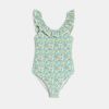 Maillot de bain 1 pièce imprimé vert Fille