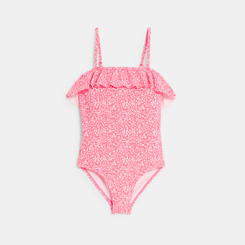 Maillot de bain 1 pièce imprimé rose Fille - 14A