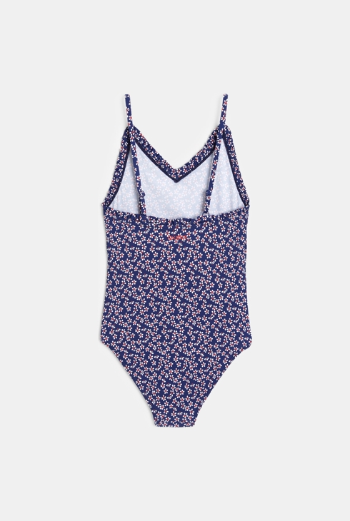 Maillot de bain 1 pièce imprimé bleu Fille 2