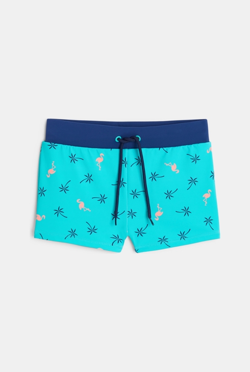 Boxer de bain imprimé bleu Garçon 1